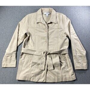 Norton Studio Elegant Light Jacket Size S Pocket And Belt Stretch